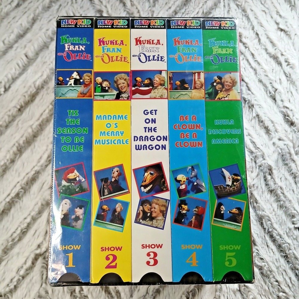 Kukla, Fran &‎ Ollie New Kid VHS 5 Tape Box Set Premiere Collector's Edition ZA
